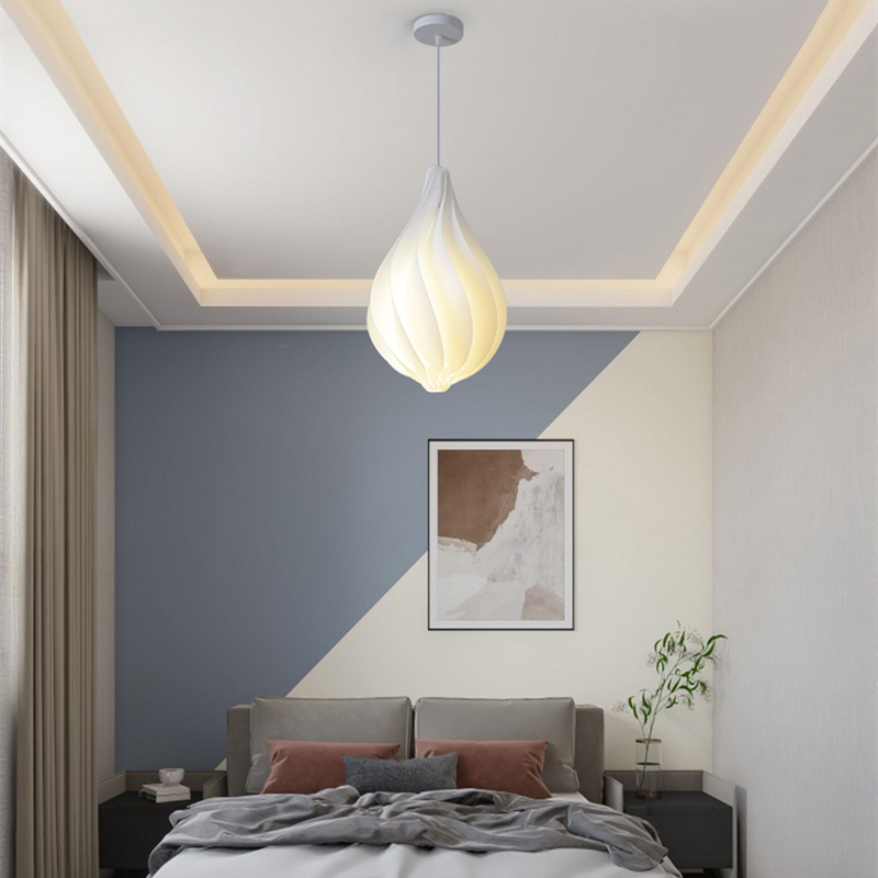 Office Furniture And Fixtures - İskandinav LED beyaz PVC dalga kolye