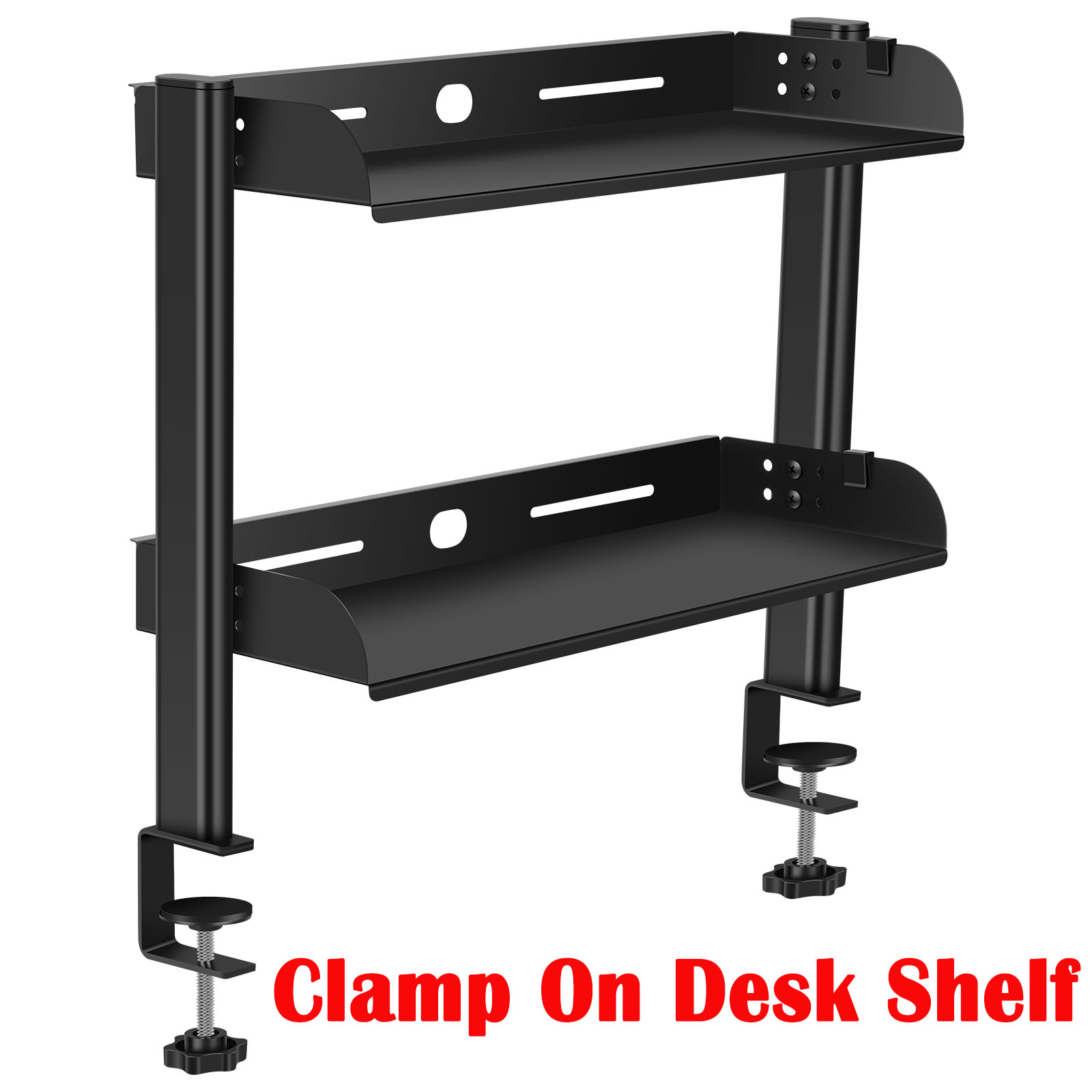 Wall Mounted Desk Fold - 2 katmanlı kelepçeli masa rafı, matkap