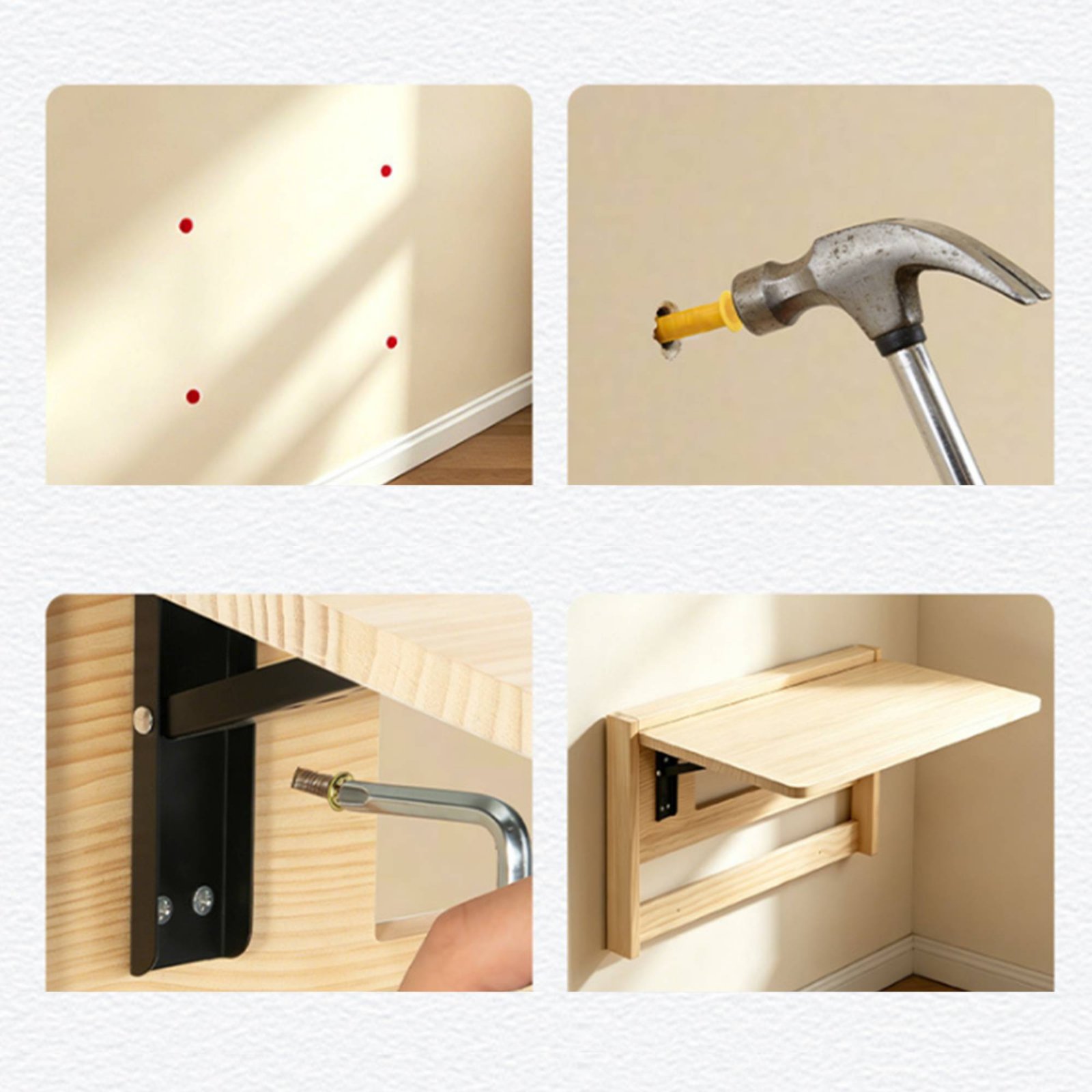 Wall Mounted Desk Fold - Duvara Monte Edilebilir Katlanır Masa Katlanabilir