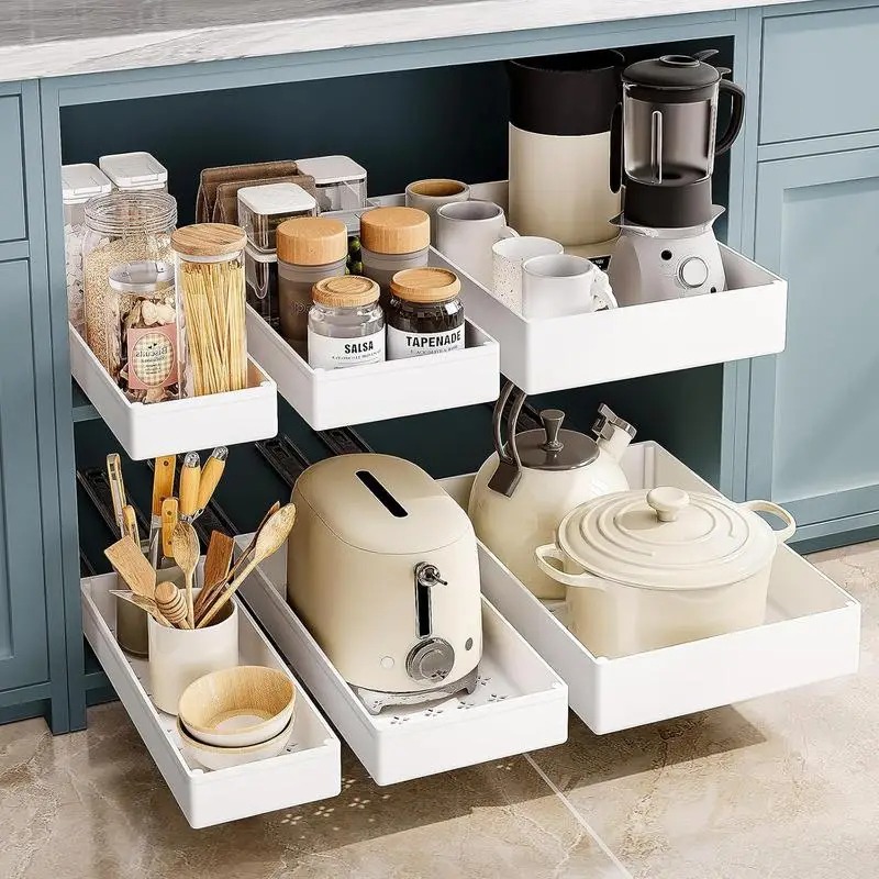 Drawer Organizer Tray - 1-2 adet Mutfak Düzenleyici Çekmeceli Dolap