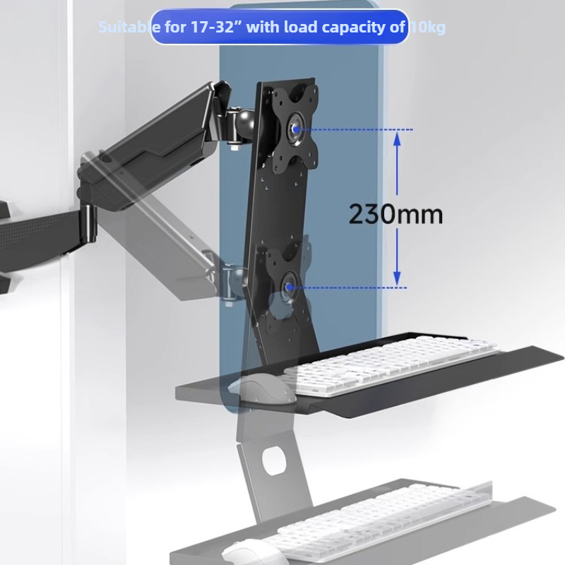 Wall Mounted Desk Fold - Ağır Hizmet Tipi Monitör Askı Aparatı