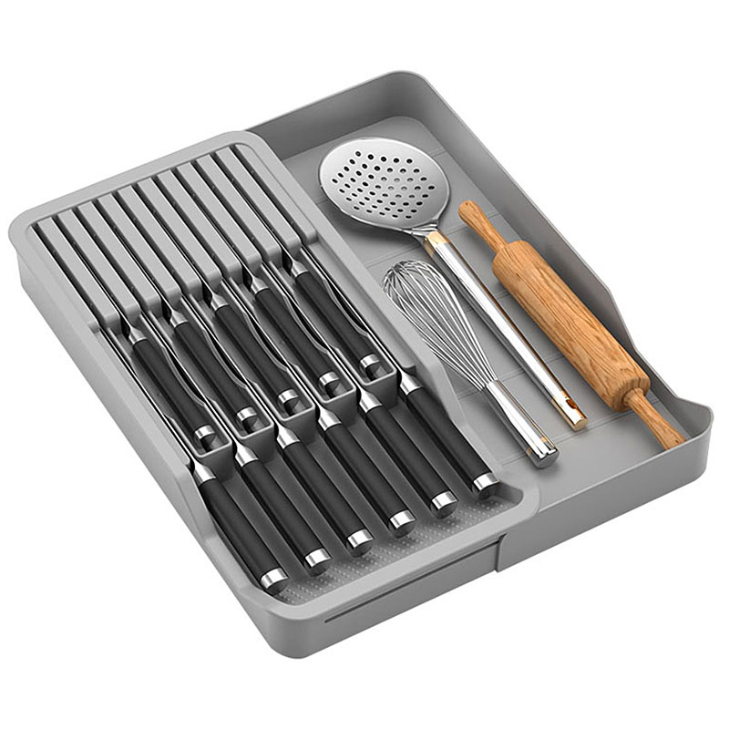 Drawer Organizer Tray - Bıçak bloğu geri çekilebilir bıçak organizatör