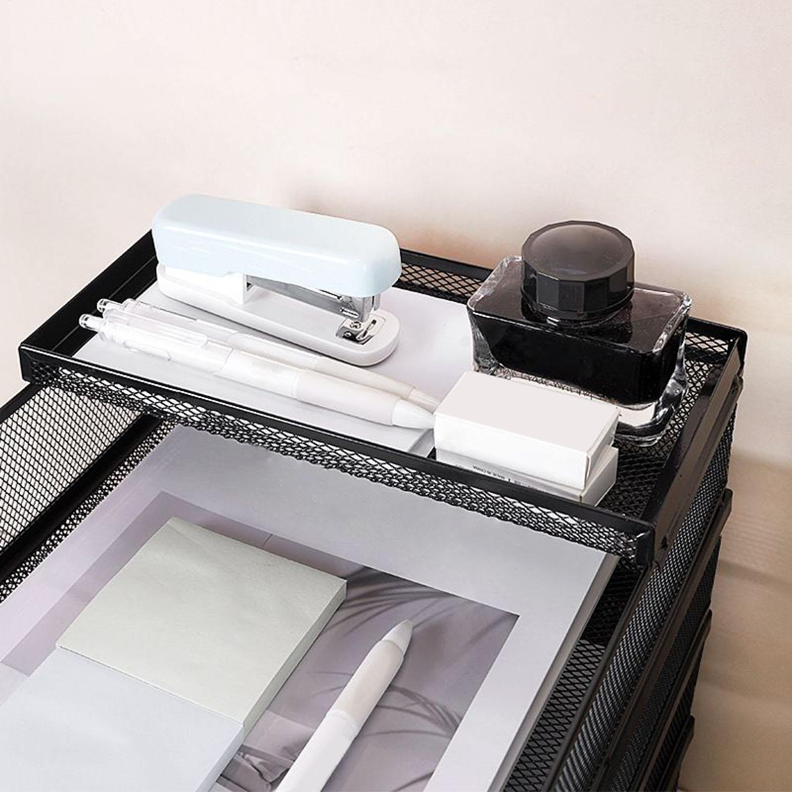 Drawer Organizer Tray - Masa tepsileri Metal örgü istiflenebilir dosya